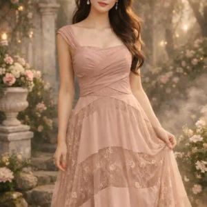 Celestine Peach Gown