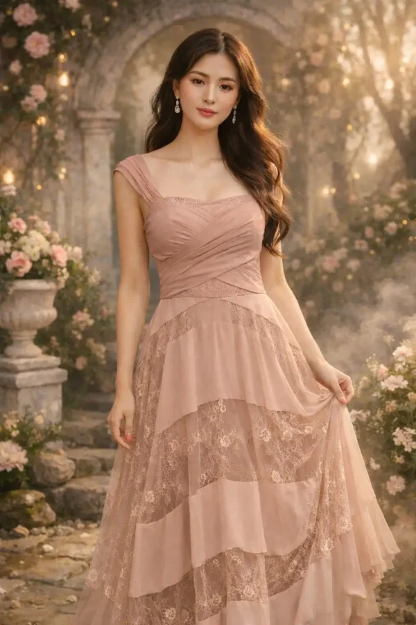 Celestine Peach Gown